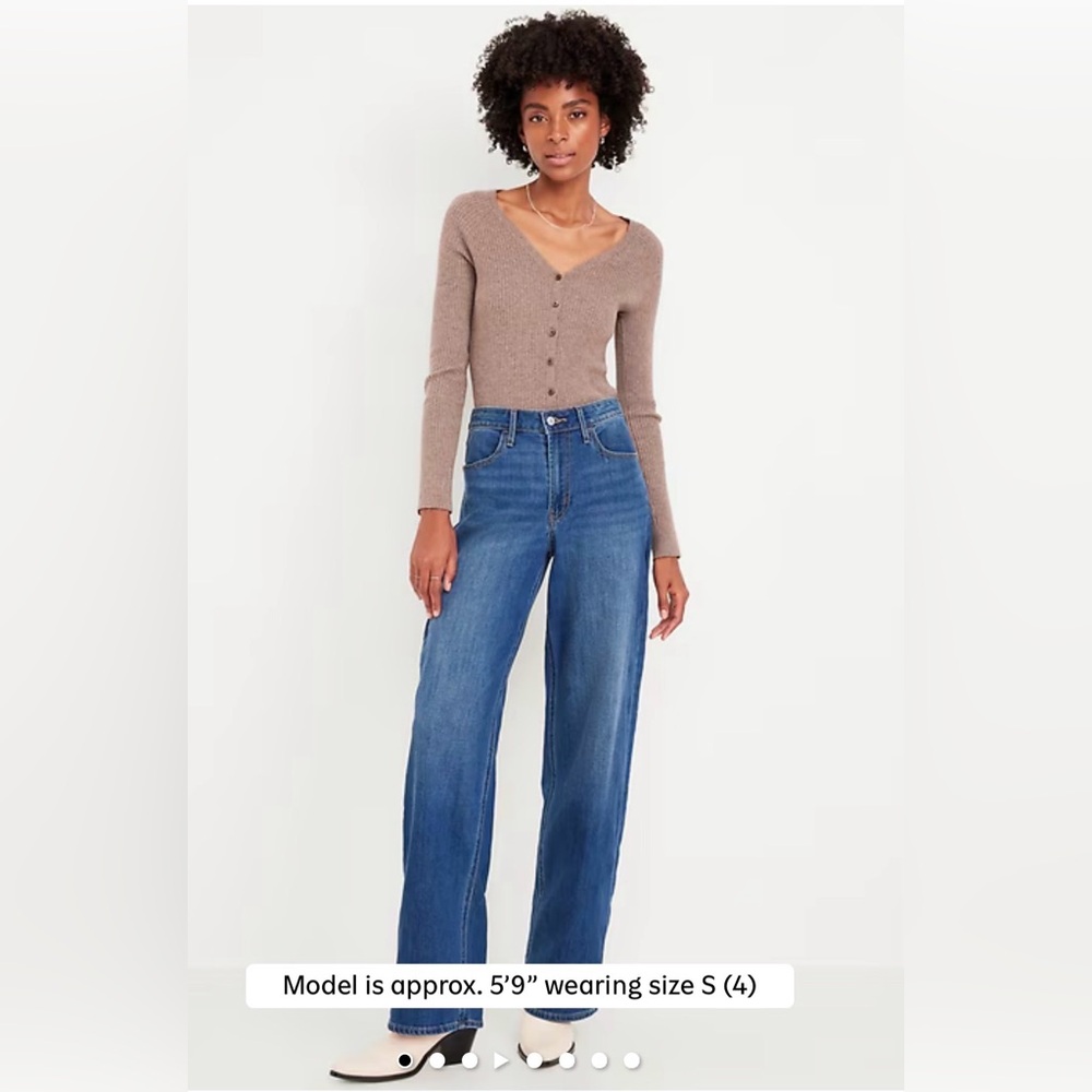 Old Navy High-Waisted Wow Wide-Leg Jeans - Medium Wash Size 12